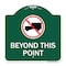 Signmission No Truck Sign No Truck Graphic Beyond This Point, Green & White Alum Sign, 18" x 18", GW-1818-23562 A-DES-GW-1818-23562 - alternate 1
